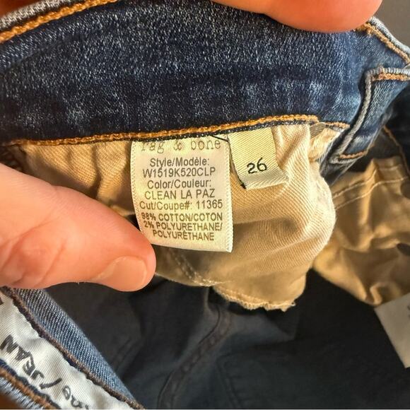 Rag & Bone Womens Raw Hem Straight Leg Jeans Size 26 - Picture 5 of 7